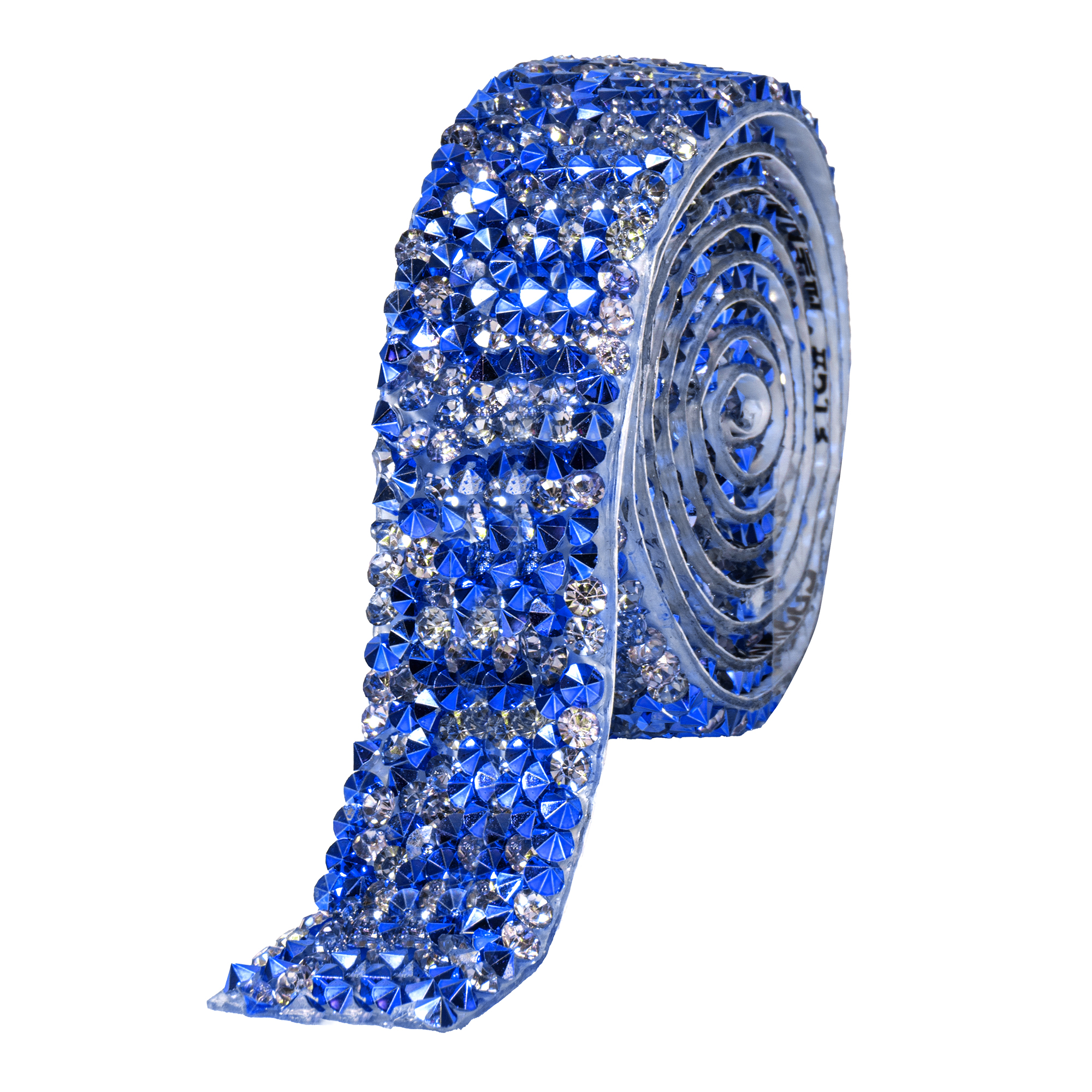 Crystal Rhinestone Adhesive Strips 0.78" - Royal Blue