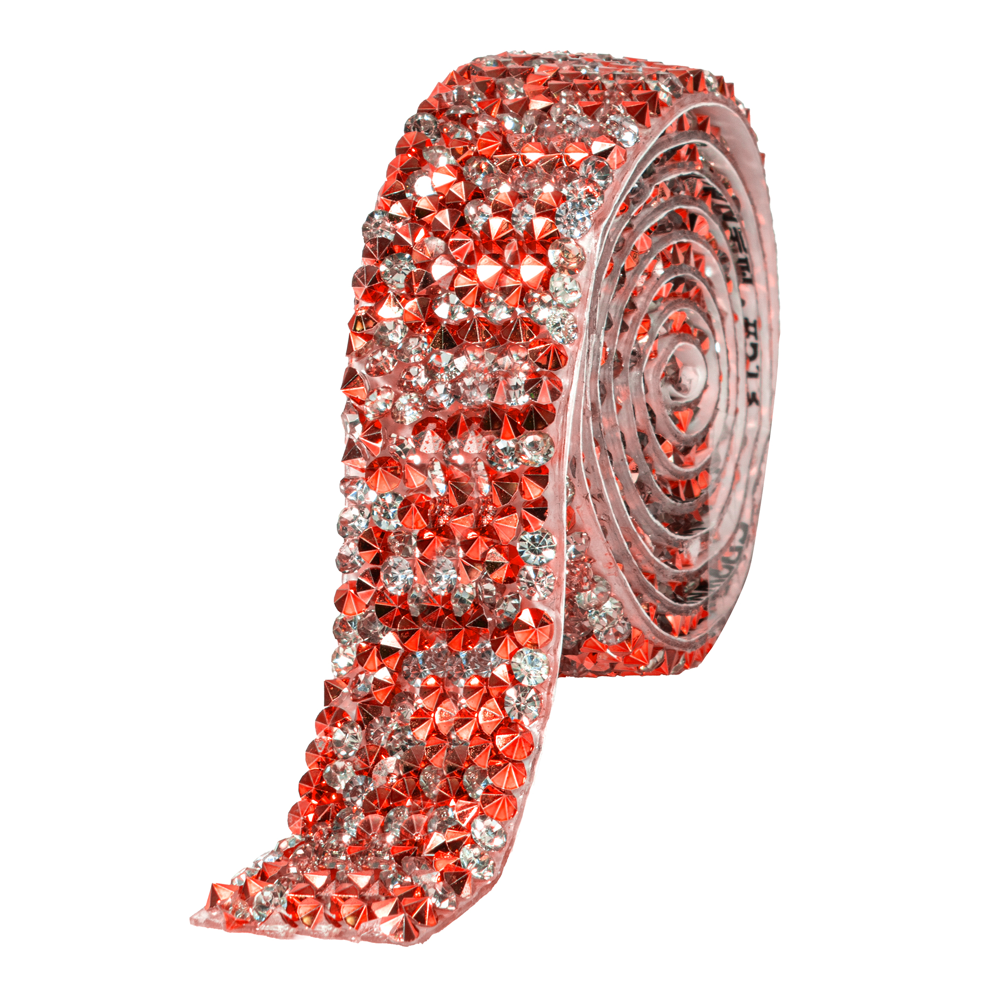 Crystal Rhinestone Adhesive Strips 0.78" - Red