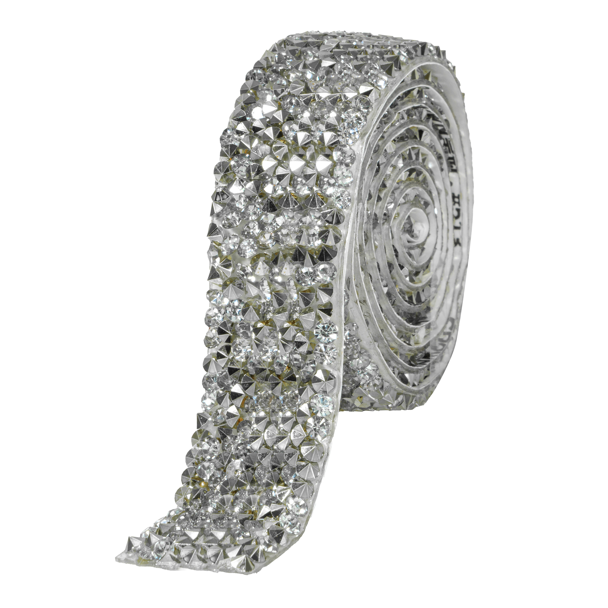Crystal Rhinestone Adhesive Strips 0.78" - Silver