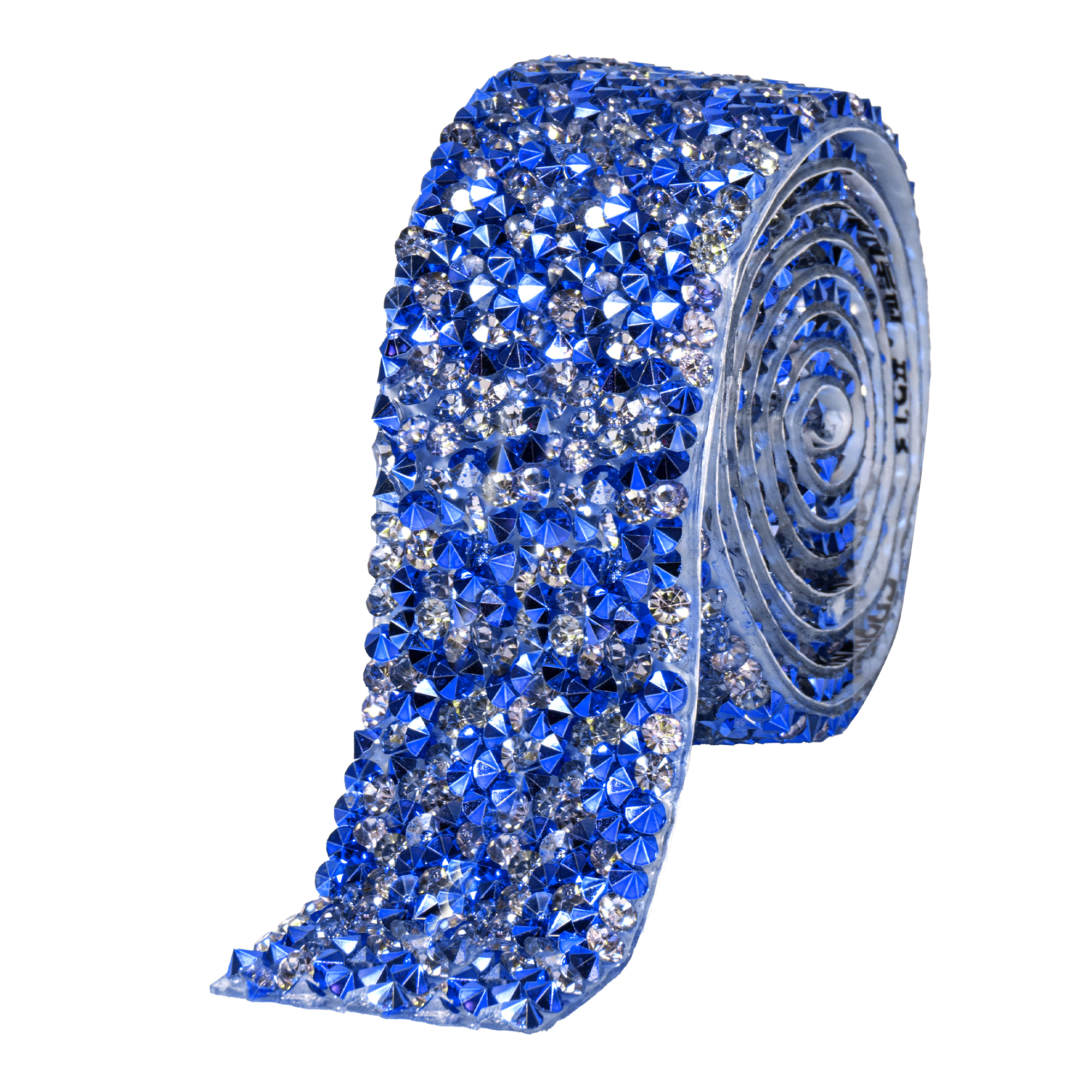 Crystal Rhinestone Adhesive Strips 1.2" - Royal Blue