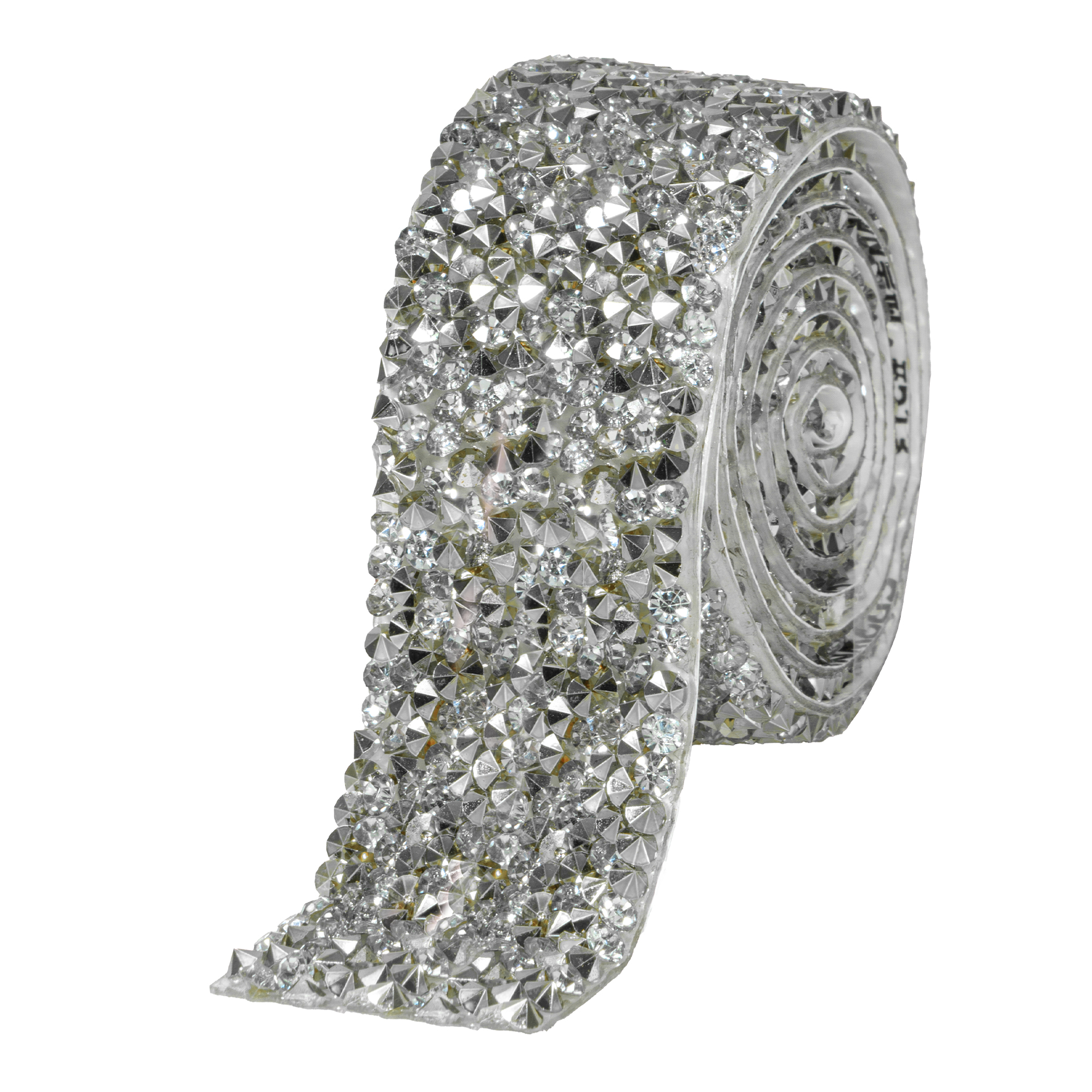 Crystal Rhinestone Adhesive Strips 1.2" - Silver