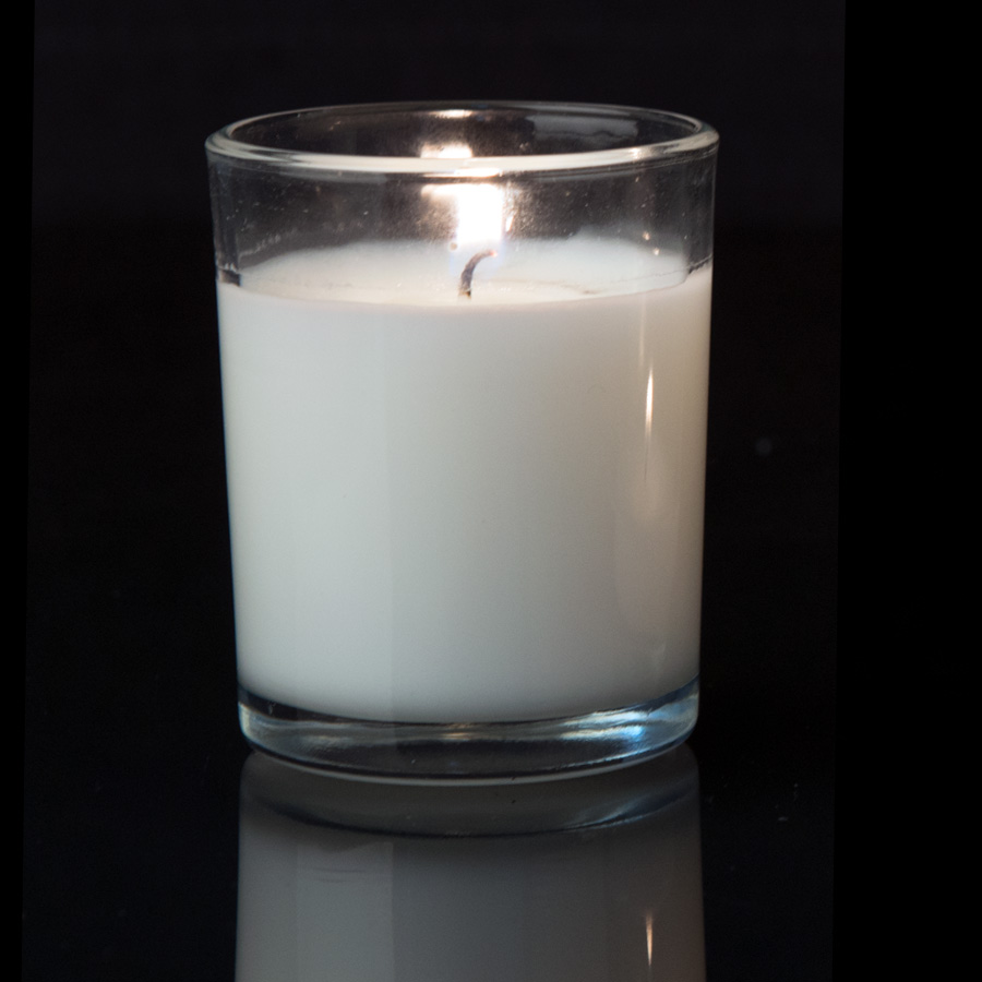 Brite Wick Unscented Poured Glass Votive Candles 2&frac12;" 12pcs/box - White