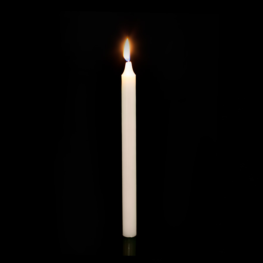 Brite Wick Taper Candles 10" 12pcs/box - Ivory