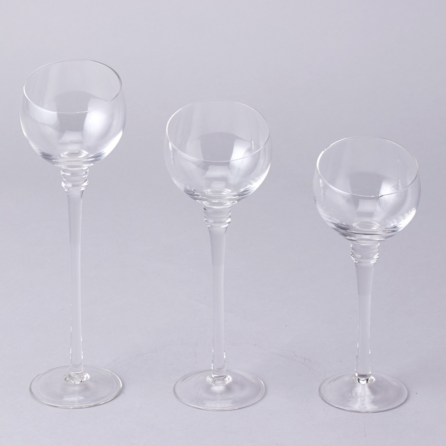 Glass Candle Holders 3pc/set