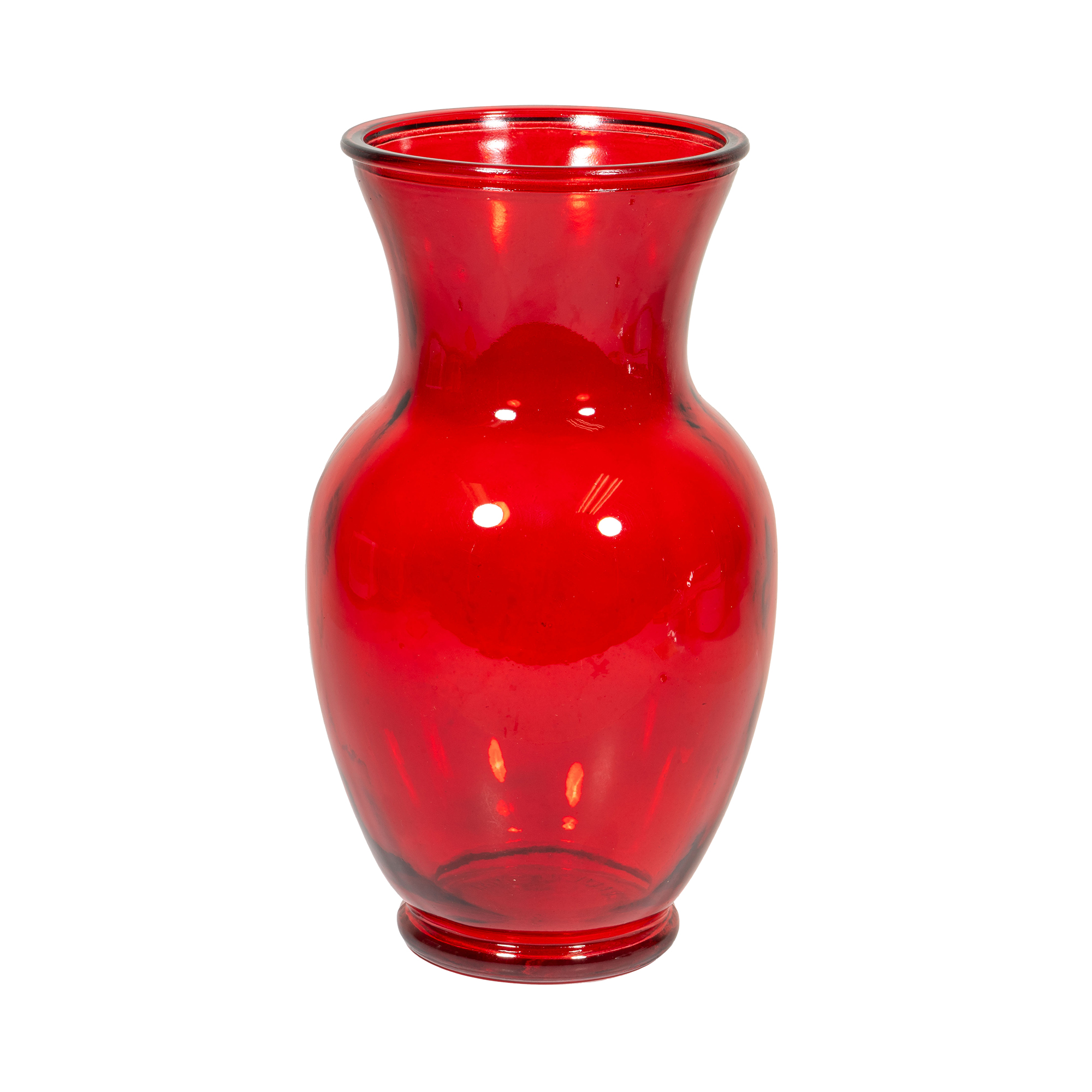Glass Vase 11" - Red