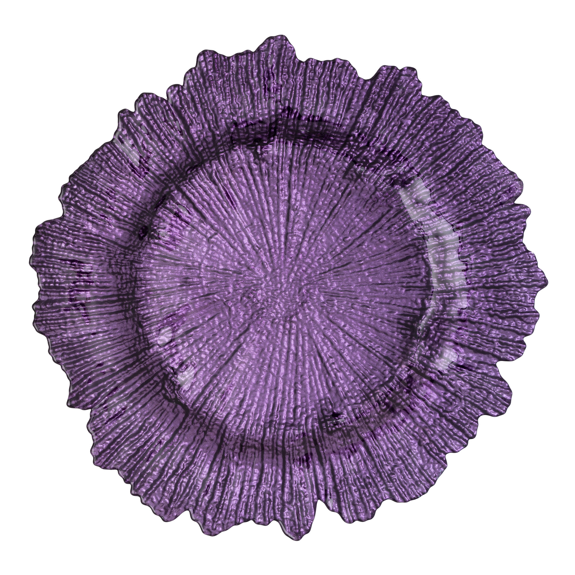 Glass Reef Charger Plate 13" - Purple
