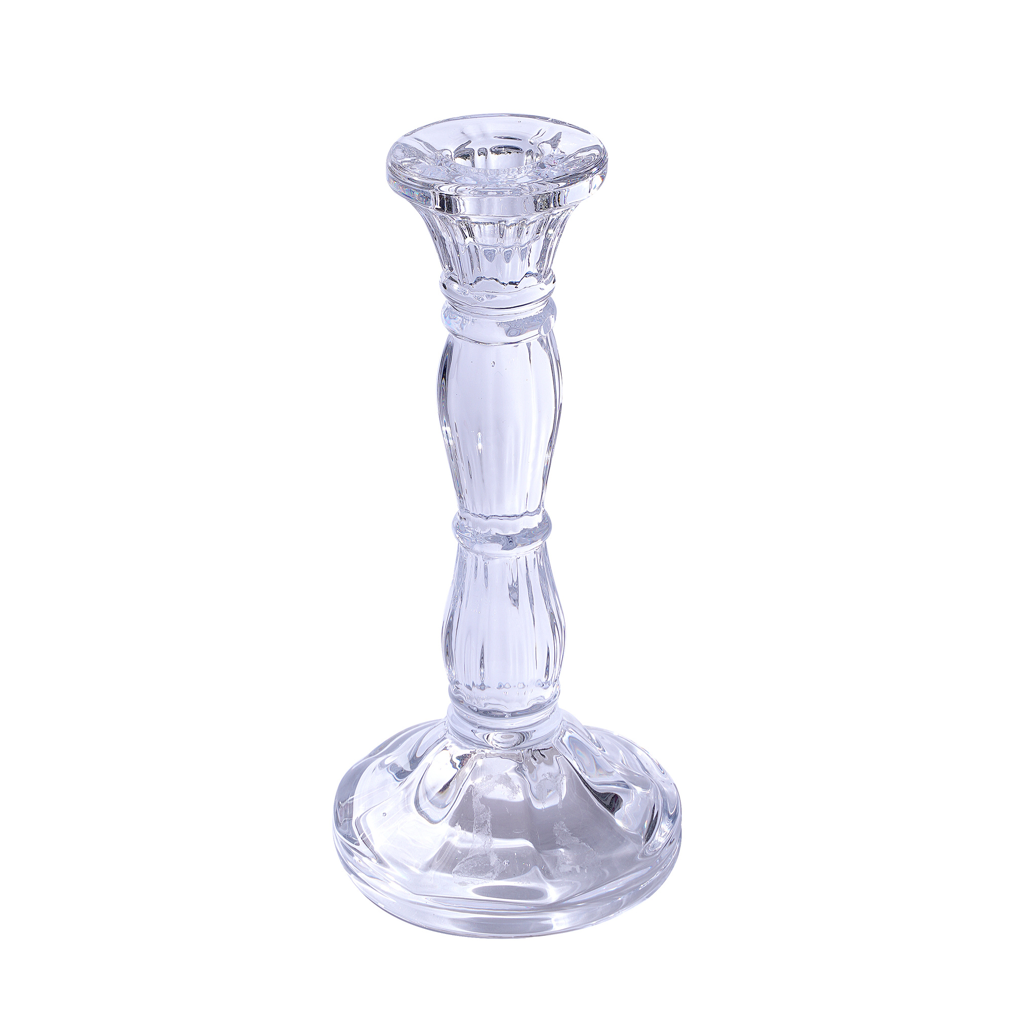 Glass Taper Candle Holder 7&frac34;" - Clear