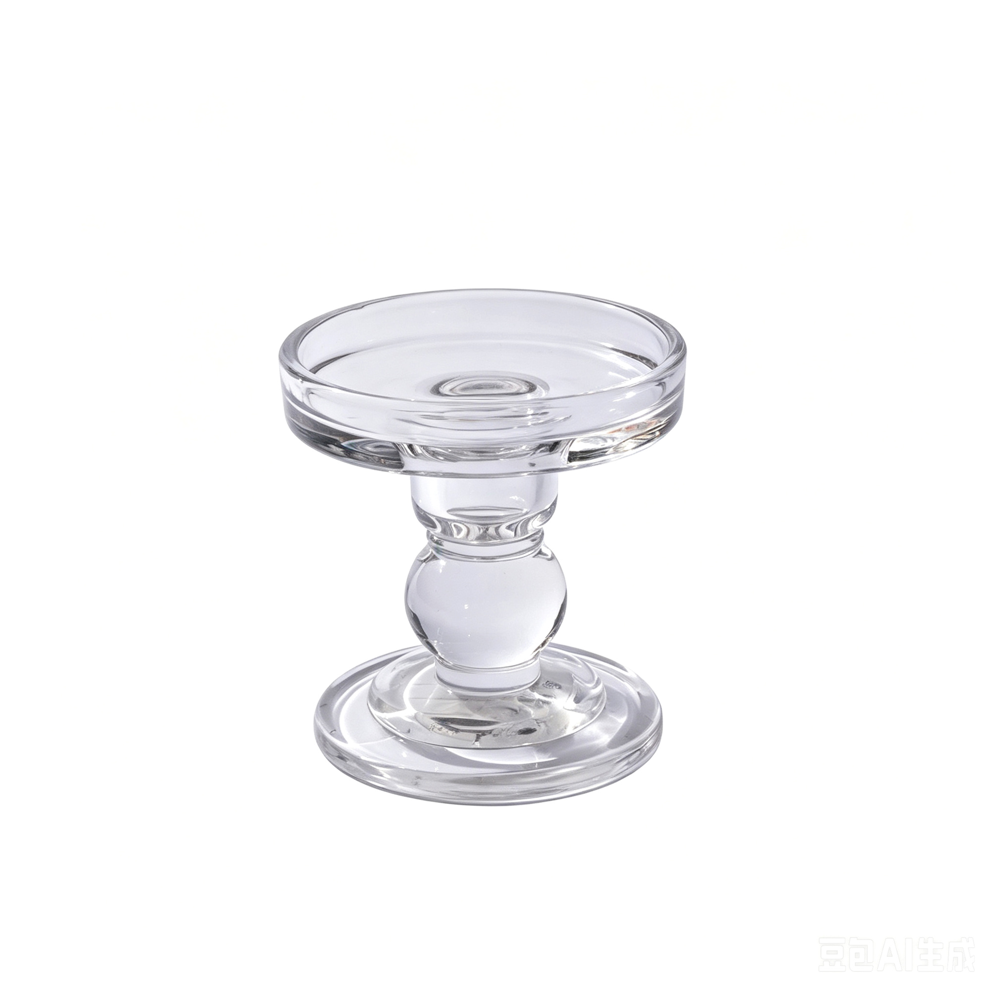 Glass Pillar and Taper Candle Holder 3&frac14;" - Clear