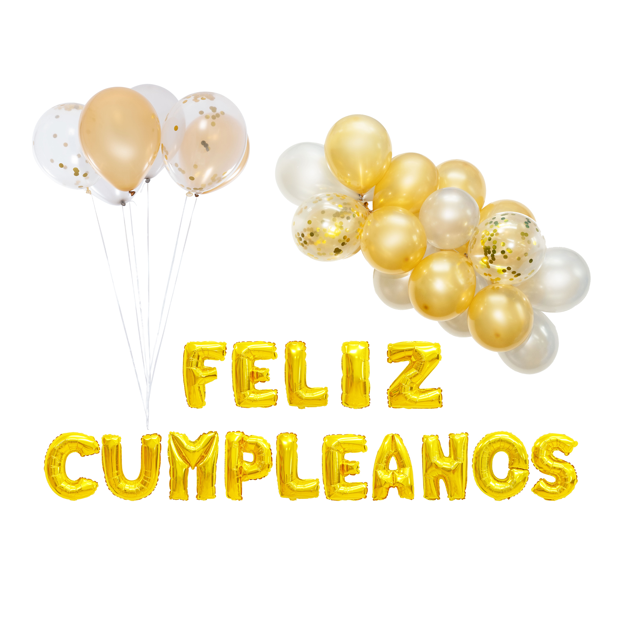 "FELIZ CUMPLEANOS" Balloon Garland Set
