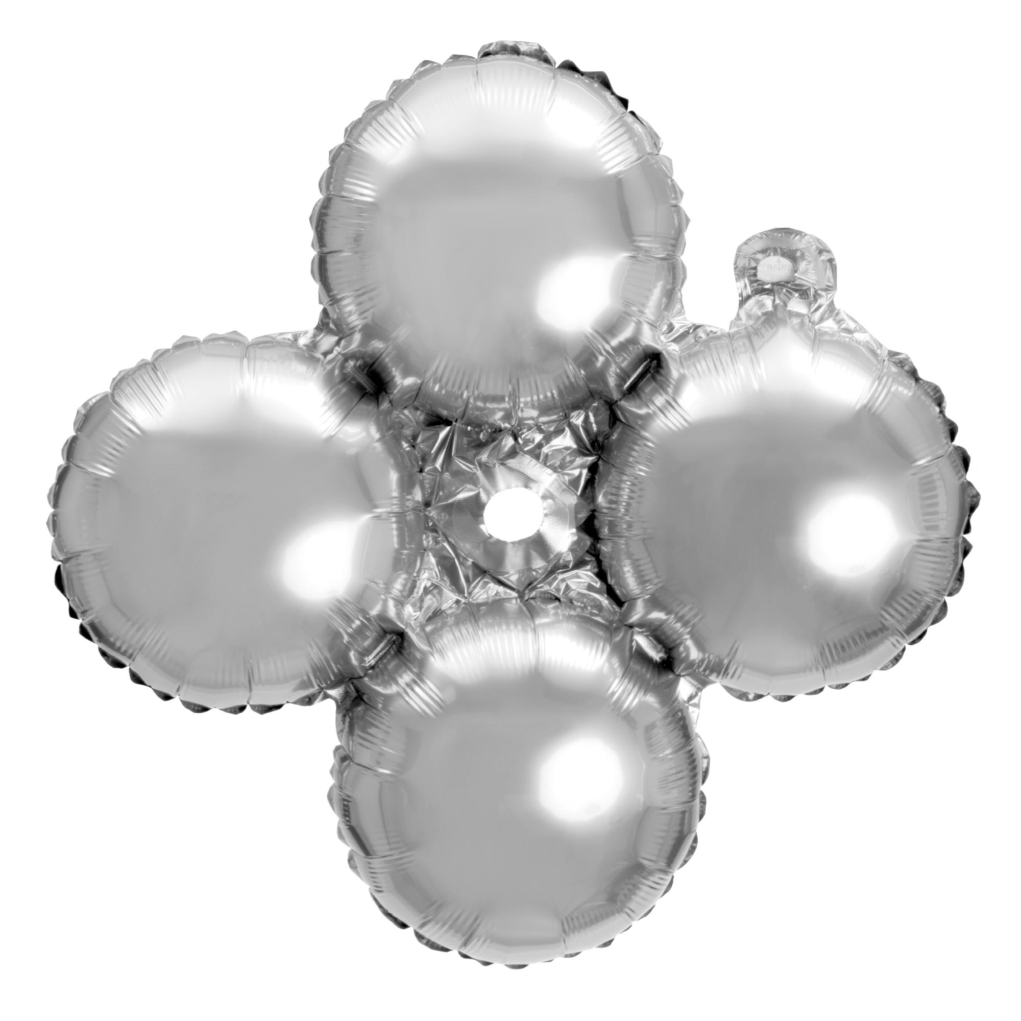 8" Quad Mylar Balloon 50pc/pack - Silver