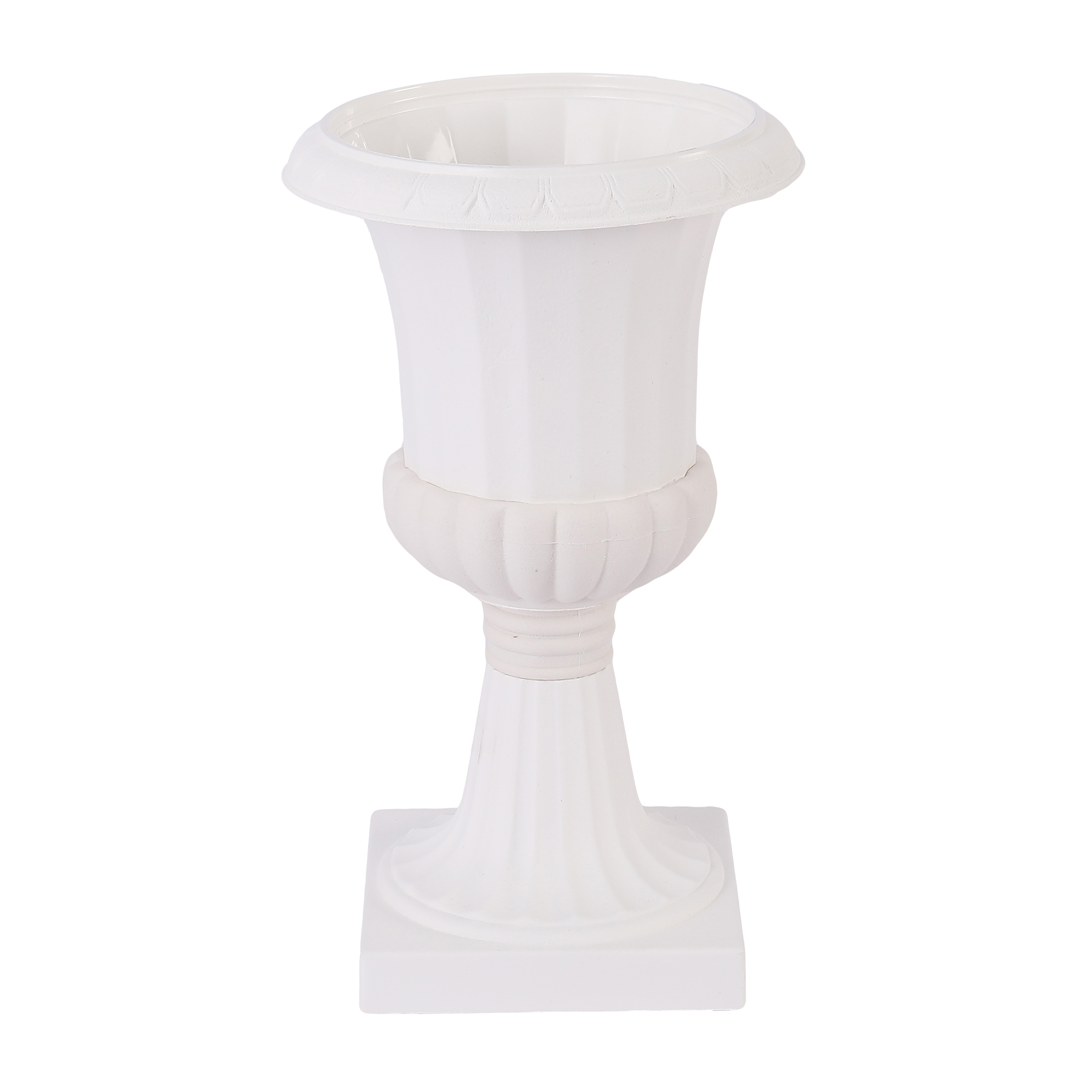 Plastic Planter Urn 12" - White